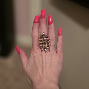 Elegant Multi-Stone Statement Ring